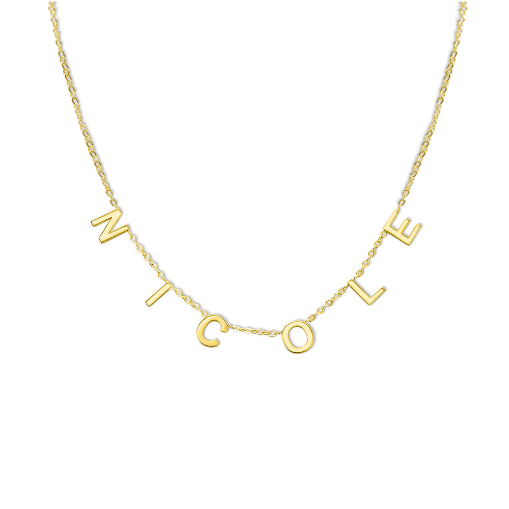 S925 Personalized 1-8 Initial Name Necklace