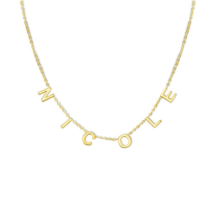 S925 Personalized 1-8 Initial Name Necklace