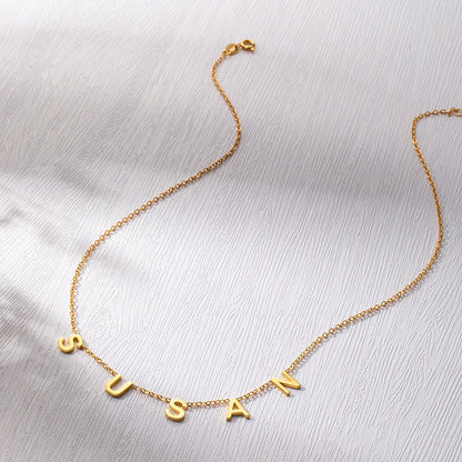 S925 Personalized 1-8 Initial Name Necklace