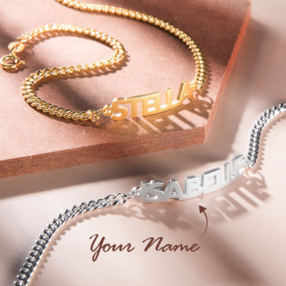 Personalized Bold Curb Chain Bracelet