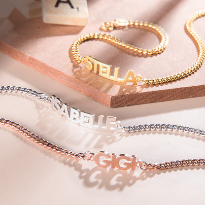 Personalized Bold Curb Chain Bracelet