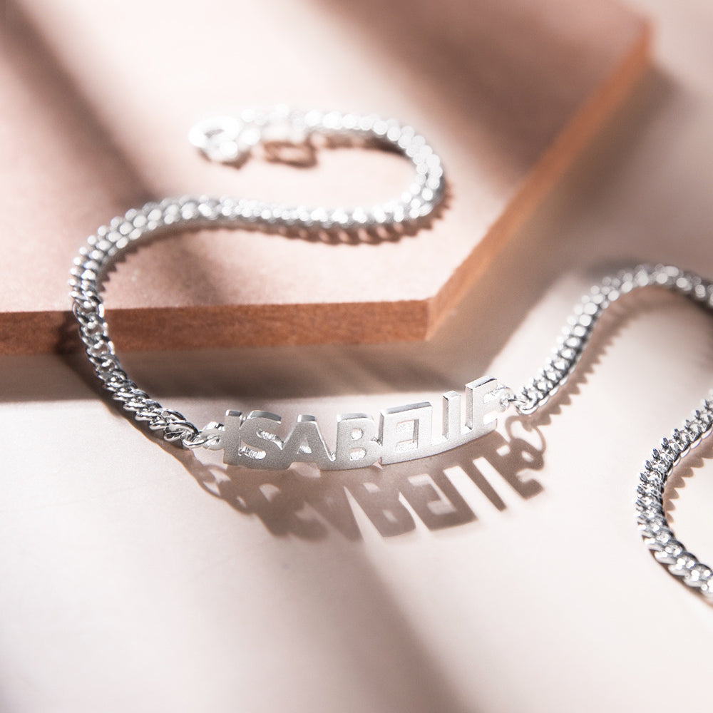 Personalized Bold Curb Chain Bracelet