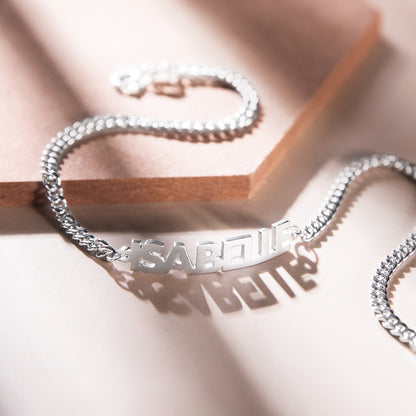 Personalized Bold Curb Chain Bracelet