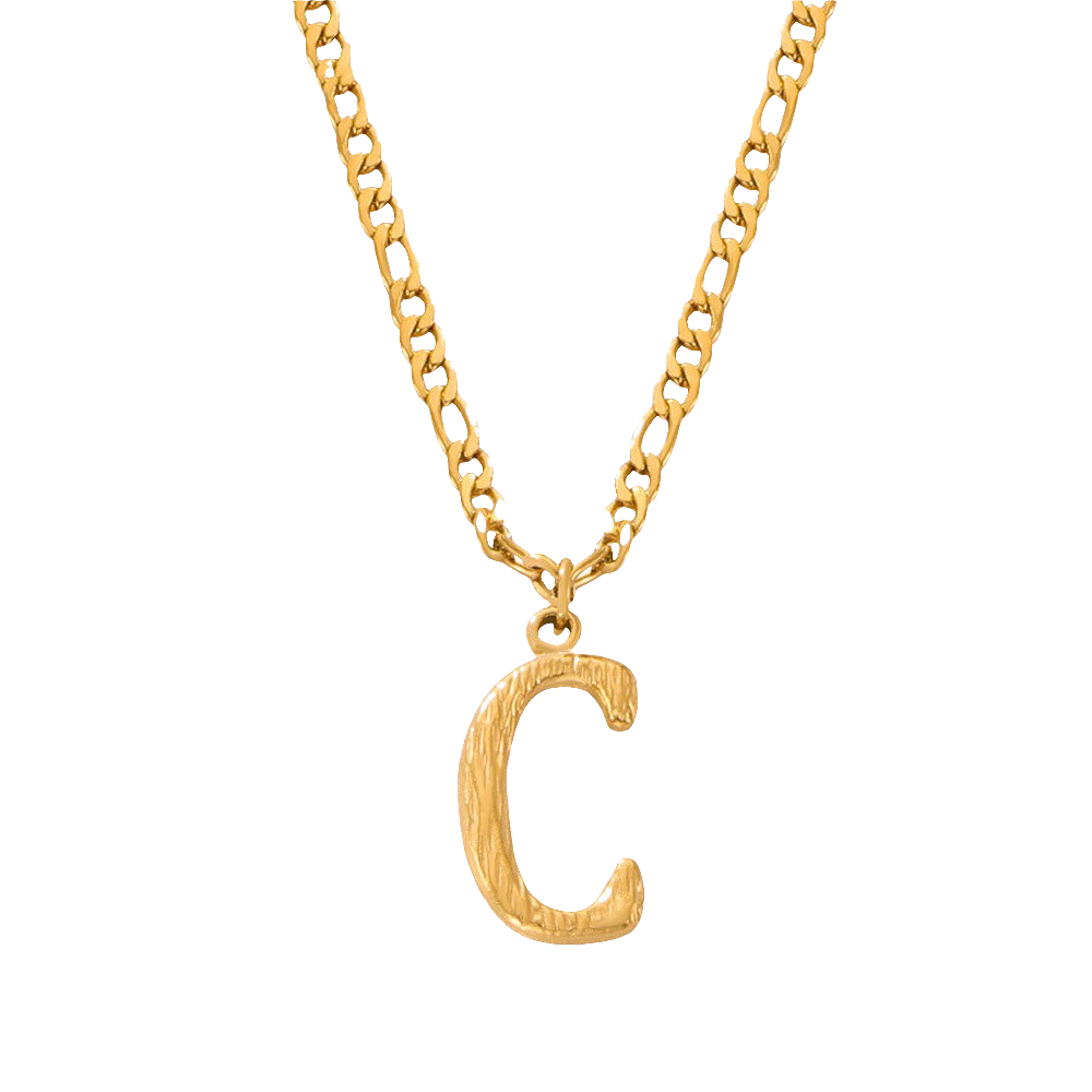 Gold Initial Pendant Necklace