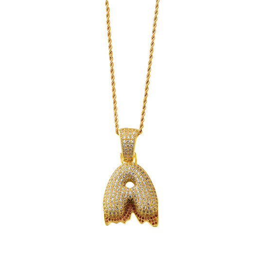 Icy Inlaid Initial Necklace