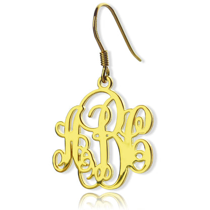 Custom Script Monogram Earrings