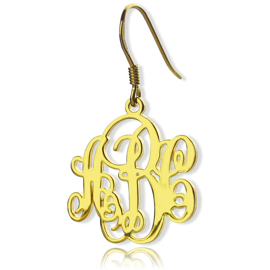 Custom Script Monogram Earrings